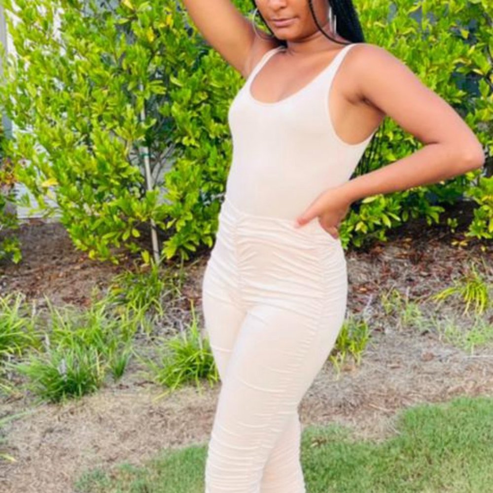 Two Piece Shirred leggings with Bodysuit